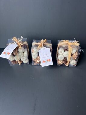 3 Boxes Pier 1 Fall Thanksgiving Decor Gold Ivory Mini Table Scatter Vase Filler